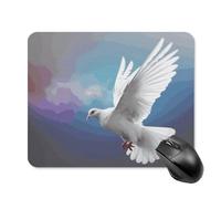 Peace Dove - Alfombrilla de mouse cuadrada portátil para computadora con base de goma antideslizante, 20 x 25 cm, ultrafina para computadora portátil, oficina, computadora