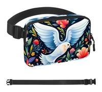Peace Dove - Cinturón de correr con bolsillo para mujeres y hombres, soporte para teléfono para correr, riñonera para mujeres y hombres, soporte para teléfono, riñonera para correr, tamaño ajustable,