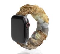 Peace Dove Scrunchie - Correa de repuesto elástica suave compatible con Apple Watch, 38mm/40mm, Acero inoxidable, No es una piedra preciosa
