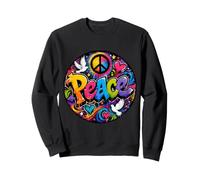 Peace Graffiti Colores Brillantes Felices, alegres, artísticos Sudadera