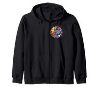 Peace Graffiti Colores Brillantes Felices, alegres, artísticos Sudadera con Capucha