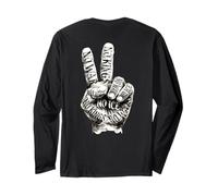 Peace Hand Sign No Wars No Kings No Ice Resistance On Back Manga Larga