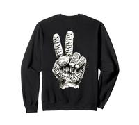 Peace Hand Sign No Wars No Kings No Ice Resistance On Back Sudadera