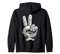 Peace Hand Sign No Wars No Kings No Ice Resistance On Back Sudadera con Capucha