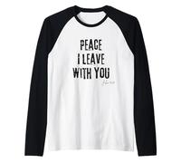 Peace I Leave with You Juan 14:27 Versículo de la Biblia Calm Faith Camiseta Manga Raglan