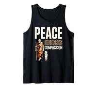 Peace Kindness Compassion Walk for Peace Monk & Aloka Dog Camiseta sin Mangas