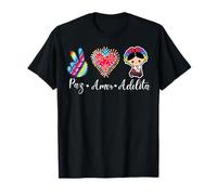Peace Love Adelita Funny Mexican Spanish Saying México Team Camiseta