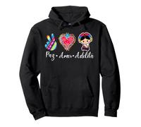 Peace Love Adelita Funny Mexican Spanish Saying México Team Sudadera con Capucha