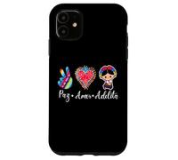 Peace Love Adelita Mexican Pride Mexico Paz Amor Adelita Carcasa para iPhone 11