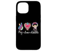 Peace Love Adelita Mexican Pride Mexico Paz Amor Adelita Carcasa para iPhone 15