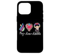 Peace Love Adelita Mexican Pride Mexico Paz Amor Adelita Carcasa para iPhone 16 Pro Max