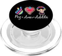 Peace Love Adelita Mexican Pride Mexico Paz Amor Adelita PopSockets PopGrip para MagSafe