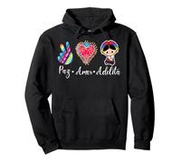 Peace Love Adelita Mexican Pride Mexico Paz Amor Adelita Sudadera con Capucha