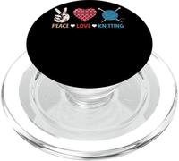 Peace Love - Aguja de hilo para tejer PopSockets PopGrip para MagSafe