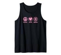 Peace Love And Bingo Simple Gráfico Bingo Básico Camiseta sin Mangas