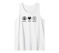 Peace Love And Bingo Simple Gráfico Bingo Básico Camiseta sin Mangas