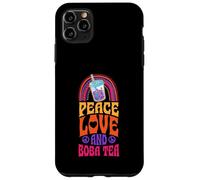 Peace Love and Boba Tea Bohemian Rainbow Carcasa para iPhone 11 Pro MAX