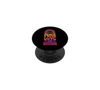 Peace Love and Fagot Bohemio Rainbow Hippie PopSockets PopGrip Adhesivo