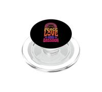 Peace Love and Fagot Bohemio Rainbow Hippie PopSockets PopGrip para MagSafe
