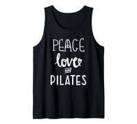 Peace Love and Pilates Shirt,Women Live and Love Do Pilates Camiseta sin Mangas