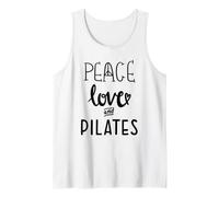 Peace Love and Pilates Shirt,Women Live and Love Do Pilates Camiseta sin Mangas