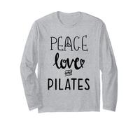 Peace Love and Pilates Shirt,Women Live and Love Do Pilates Manga Larga