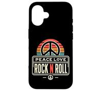 Peace Love and Rock and Roll Dire - Rocker Carcasa para iPhone 16