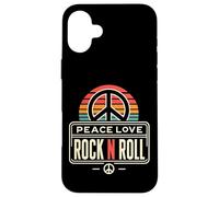 Peace Love and Rock and Roll Dire - Rocker Carcasa para iPhone 16 Plus