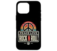 Peace Love and Rock and Roll Dire - Rocker Carcasa para iPhone 16 Pro MAX