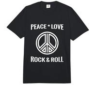 Peace Love and Rock and Roll Dire - Rocker Comfort Colors Adult Heavyweight T-Shirt