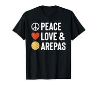 Peace Love & Arepas Colombia Venezuela Camiseta