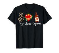 Peace Love Caguama, Mexican Gifts Spanish Souvenir Mexico Camiseta