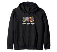 Peace Love - Camisa hippie vintage con diseño de girasol y corazón Sudadera con Capucha