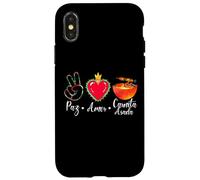 Peace Love Carnita Asada | Mexican Pride Celebration Culture Carcasa para iPhone X/XS