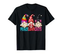 Peace Love Cats Funny Grandpa Gnomes For Men and Hippie Dad Camiseta