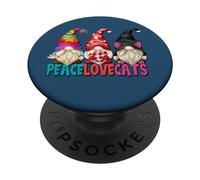 Peace Love Cats Funny Grandpa Gnomes For Men and Hippie Dad PopSockets PopGrip Adhesivo