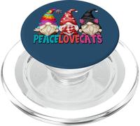 Peace Love Cats Funny Grandpa Gnomes For Men and Hippie Dad PopSockets PopGrip para MagSafe