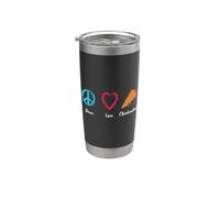 Peace Love Cheerleading Sports Team Supporter Vaso térmico de acero inoxidable de doble pared