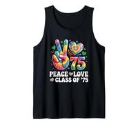 Peace Love Class of 75 Tie Dye Reunion Spirit 1975 Graduados Camiseta sin Mangas