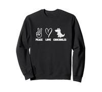 Peace Love Cocodrilos Hombres Mujeres Lindo Cocodrilo Sudadera