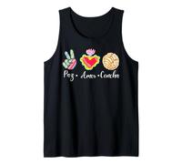 Peace Love Conchas Pan Dulce Funny Mexican Spanish Saying Camiseta sin Mangas