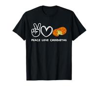 Peace, Love Croquetas Retro Croquetas Amantes de la comida Camiseta