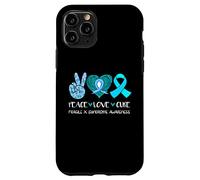 Peace Love Cure - Cinta de concienciación sobre el síndrome de X frágil Carcasa para iPhone 11 Pro