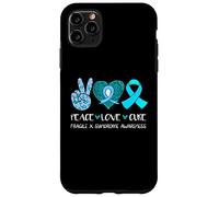 Peace Love Cure - Cinta de concienciación sobre el síndrome de X frágil Carcasa para iPhone 11 Pro Max