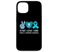 Peace Love Cure - Cinta de concienciación sobre el síndrome de X frágil Carcasa para iPhone 13