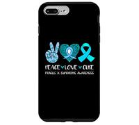 Peace Love Cure - Cinta de concienciación sobre el síndrome de X frágil Carcasa para iPhone 7 Plus/8 Plus
