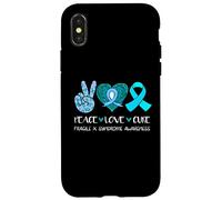 Peace Love Cure - Cinta de concienciación sobre el síndrome de X frágil Carcasa para iPhone X/XS