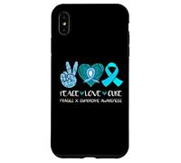 Peace Love Cure - Cinta de concienciación sobre el síndrome de X frágil Carcasa para iPhone XS Max
