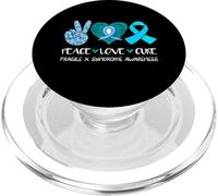 Peace Love Cure - Cinta de concienciación sobre el síndrome de X frágil PopSockets PopGrip para MagSafe