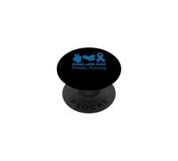 Peace Love Cure Tipo 1 Diabetes Awareness T1D Blue Ribbon PopSockets PopGrip Adhesivo